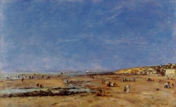 尤金 佈丹 Trouville, Panorama of the Beach